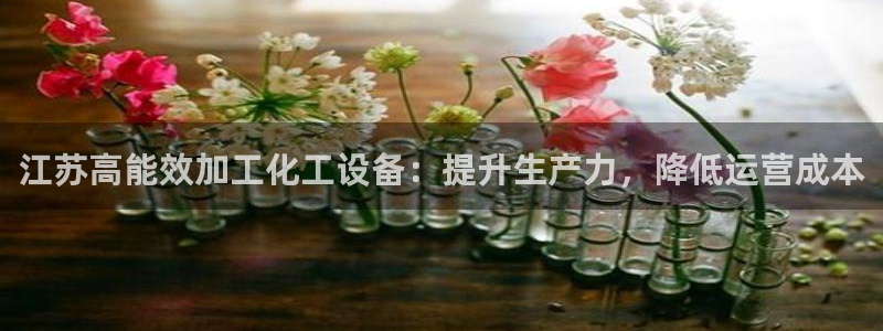 天辰平台会员登录：江苏高能效加工化工设备：提升生产