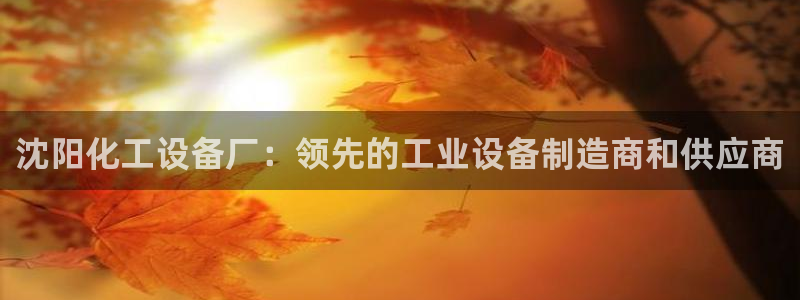 天辰网建设网：沈阳化工设备厂：领先的工业设备制造商